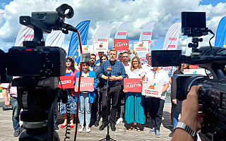 Liderzy Lewicy odwiedzili Olsztyn. Mówili o cenach, zarobkach i wyborach parlamentarnych
